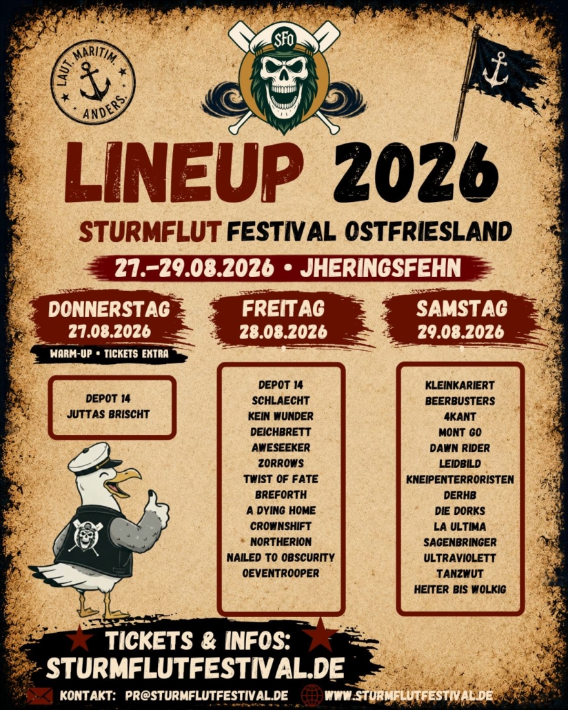 Das Organisationsteam des Sturmflut Festivals
